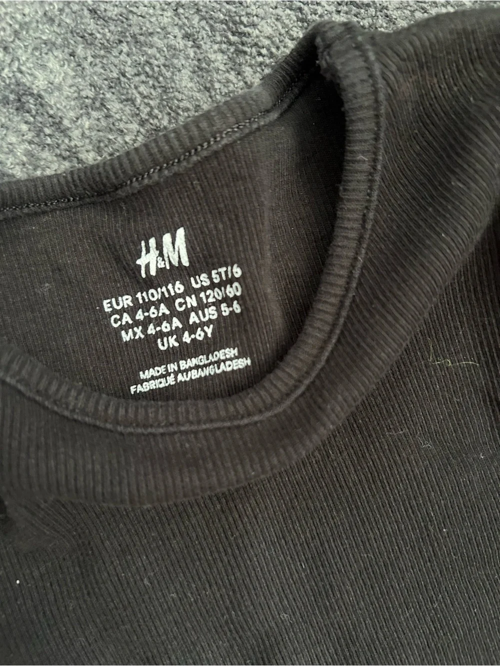 H&M Black Long Sleeve Shirt with Plaid Skirt
